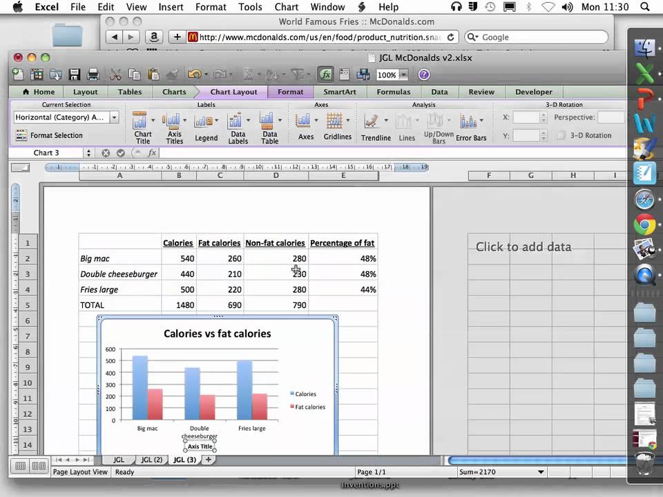 make a graph in excel for mac